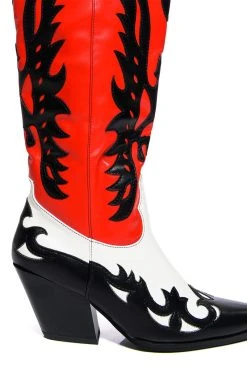 AZALEA WANG GFORCE MULTI COLORED WESTERN BOOT -AKIRA salestore azalea wang gforce multi colored western boot multi 5 5