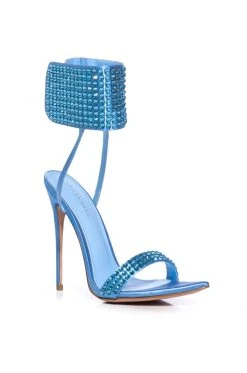 AZALEA WANG GRIFFON EMBELLISHED STILETTO SANDAL -AKIRA salestore azalea wang griffon embellished stiletto sandal turquoise 3 3