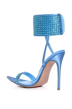 AZALEA WANG GRIFFON EMBELLISHED STILETTO SANDAL -AKIRA salestore azalea wang griffon embellished stiletto sandal turquoise 4 4
