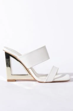 Alternative view of AZALEA WANG HEAD IN THE CLOUDS WEDGE SANDAL IN WHITE