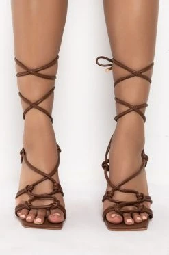Alternative view of AZALEA WANG HEARTS RACING CHUNKY SANDAL IN BROWN