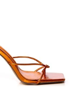AZALEA WANG HYPER STILETTO SANDAL IN ORANGE -AKIRA salestore azalea wang hyper stiletto sandal in orange orange 5 5