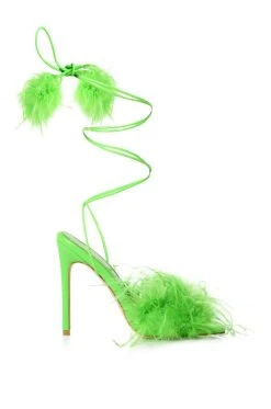 Alternative view of AZALEA WANG IM THAT GIRL FEATHER SANDAL IN LIME