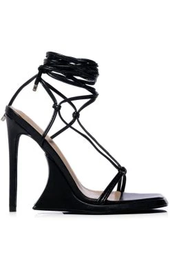 AZALEA WANG IMPULSIVE CHUNKY SANDAL IN BLACK