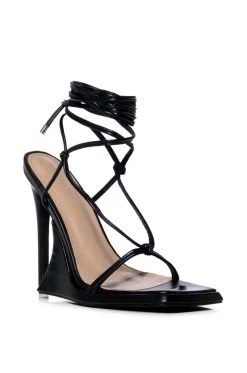 Alternative view of AZALEA WANG IMPULSIVE CHUNKY SANDAL IN BLACK