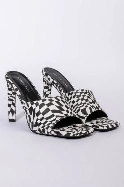 AZALEA WANG INTO YOU STILETTO SANDAL IN BLACK WHITE -AKIRA salestore azalea wang into you stiletto sandal in black white black white 4 4