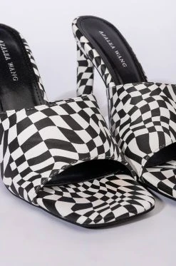 AZALEA WANG INTO YOU STILETTO SANDAL IN BLACK WHITE -AKIRA salestore azalea wang into you stiletto sandal in black white black white 6 6