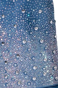 AZALEA WANG INVISIBLE DENIM BOOT WITH DIAMONDS -AKIRA salestore azalea wang invisible denim boot with diamonds denim 5 5