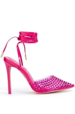 Alternative view of AZALEA WANG JUICY STILETTO PUMP WITH BLING IN FUCHSIA