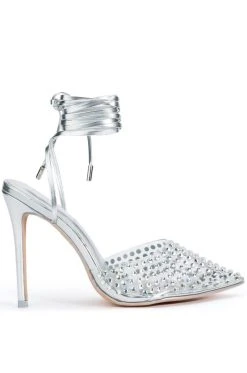 Alternative view of AZALEA WANG JUICY STILETTO PUMP WITH BLING IN SILVER