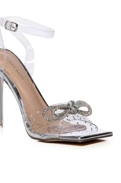 AZALEA WANG KAMARI EMBELLISHED STILETTO SANDAL IN SILVER -AKIRA salestore azalea wang kamari embellished stiletto sandal in silver silver 5 5