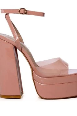 AZALEA WANG KAMILAH CHUNKY PLATFORM SANDAL IN PINK -AKIRA salestore azalea wang kamilah chunky platform sandal in pink pink 5 5