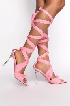 AZALEA WANG KEEP IT SIMPLE STILETTO SANDAL IN PINK
