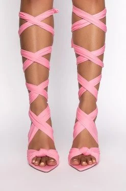Alternative view of AZALEA WANG KEEP IT SIMPLE STILETTO SANDAL IN PINK