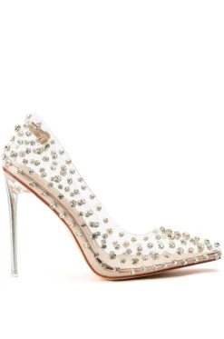 Alternative view of AZALEA WANG LET'S GO GIRLS BLING STILETTO PUMP IN NUDE
