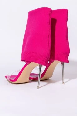 AZALEA WANG LOVE ME LIKE YOU DO STILETTO SANDAL IN FUCHSIA -AKIRA salestore azalea wang love me like you do stiletto bootie in fuchsia fuchsia 5 5