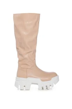 Alternative view of AZALEA WANG LYRICA NUDE PU CHUNKY BOOT