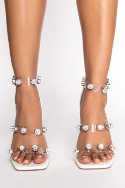 Alternative view of AZALEA WANG MAKE IT EASY CHUNKY SANDAL IN WHITE