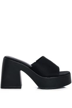 Alternative view of AZALEA WANG MILTON CHUNKY SANDAL IN BLACK