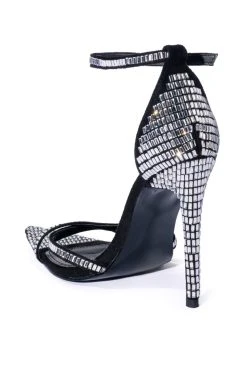 AZALEA WANG MIRIN EMBELLISHED CHUNKY STRAP SANDAL IN BLACK -AKIRA salestore azalea wang mirin embellished chunky strap sandal in black black 4 4