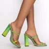 AZALEA WANG MOVING ON CHUNKY SANDAL IN GREEN