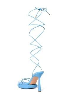 AZALEA WANG MY POWER STRAPPY SANDAL IN BLUE -AKIRA salestore azalea wang my power strappy sandal in blue blue 5 5 c1