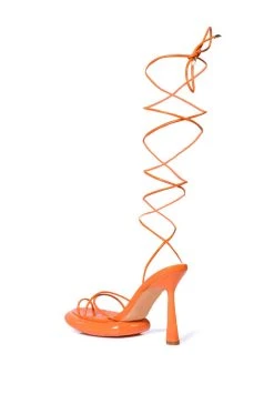 AZALEA WANG MY POWER STRAPPY SANDAL IN ORANGE -AKIRA salestore azalea wang my power strappy sandal in orange orange 5 5 c1
