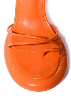 AZALEA WANG MY POWER STRAPPY SANDAL IN ORANGE -AKIRA salestore azalea wang my power strappy sandal in orange orange 6 6