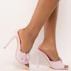 AZALEA WANG NICE GIRL STILETTO SANDAL IN PINK