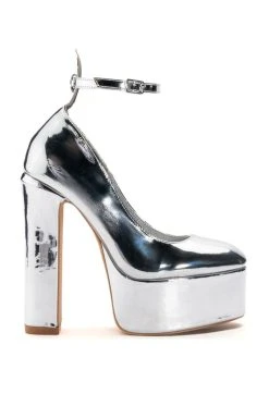 Alternative view of AZALEA WANG NIGHT MOVES PLATFORM PUMP IN SILVER