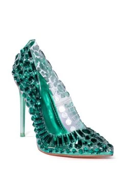 Alternative view of AZALEA WANG NOT BOSSY JUST A BOSS STILETTO PUMP IN GREEN