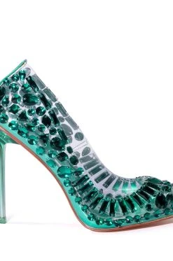 AZALEA WANG NOT BOSSY JUST A BOSS STILETTO PUMP IN GREEN -AKIRA salestore azalea wang not bossy just a boss stiletto pump in green green 5 5