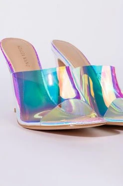 AZALEA WANG ON MY MIND STILETTO SANDAL IN MERMAID -AKIRA salestore azalea wang on my mind stiletto sandal in mermaid mermaid 6 6