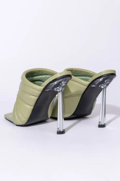 AZALEA WANG PENTHOUSE PARTY STILETTO SANDAL IN KHAKI -AKIRA salestore azalea wang penthouse party stiletto sandal in khaki khaki 5 5