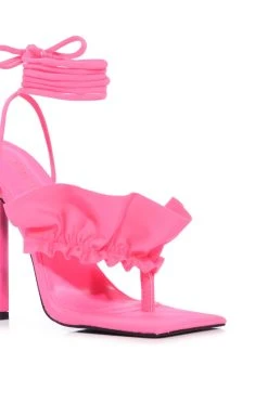 AZALEA WANG BEA STILETTO THONG SANDAL IN PINK -AKIRA salestore azalea wang pink stiletto sandal pink 6 6