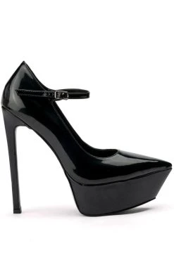 Alternative view of AZALEA WANG POWER PLATFORM STILETTO PUMP IN BLACK PATENT