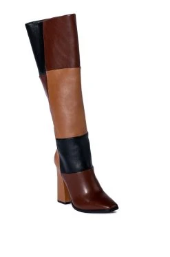 AZALEA WANG PRAIRIE PATCH BOOT IN MULTI -AKIRA salestore azalea wang prairie patch boot in multi multi 3 3
