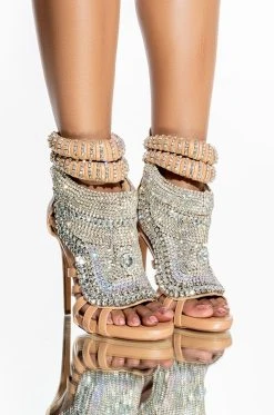 Alternative view of AZALEA WANG PUSH YOUR LUCK STILETTO SANDAL IN NUDE