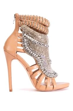 AZALEA WANG PUSH YOUR LUCK STILETTO SANDAL IN NUDE -AKIRA salestore azalea wang push your luck stiletto sandal in nude nude 2 2 c1
