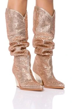 Alternative view of AZALEA WANG RAISE THE BAR EMBELLISHED WESTERN BOOT IN NUDE