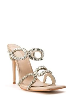 AZALEA WANG RED CARPET RHINESTONE STRAP STILETTO SANDAL -AKIRA salestore azalea wang red carpet rhinestone strap stiletto sandal nude 3 3