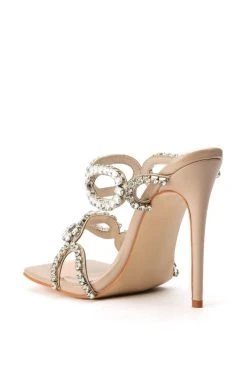 AZALEA WANG RED CARPET RHINESTONE STRAP STILETTO SANDAL -AKIRA salestore azalea wang red carpet rhinestone strap stiletto sandal nude 4 4