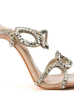 AZALEA WANG RED CARPET RHINESTONE STRAP STILETTO SANDAL -AKIRA salestore azalea wang red carpet rhinestone strap stiletto sandal nude 5 5