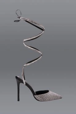 AZALEA WANG RISS BLING LACE UP PUMP IN BLACK -AKIRA salestore azalea wang riss bling lace up pump in black black 1 1 c1