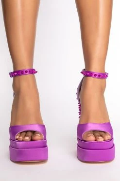 AZALEA WANG ROCK MY WORLD SANDAL IN PURPLE -AKIRA salestore azalea wang rock my world sandal in purple purple 3 3