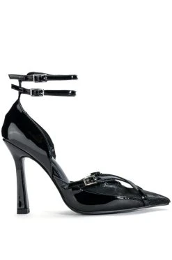 Alternative view of AZALEA WANG SASHA BUCKLE STRAP PUMP IN BLACK