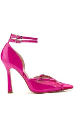 Alternative view of AZALEA WANG SASHA BUCKLE STRAP PUMP IN PINK