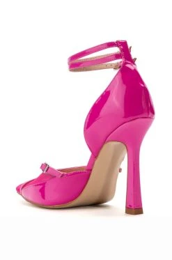 AZALEA WANG SASHA BUCKLE STRAP PUMP IN PINK -AKIRA salestore azalea wang sasha buckle strap pump in pink pink 4 4