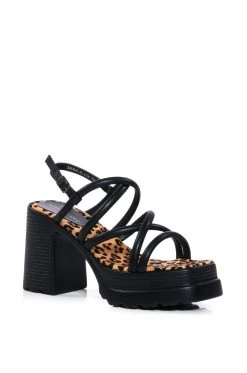 AZALEA WANG SAVINO CHUNKY SANDAL -AKIRA salestore azalea wang savino chunky sandal black 3 3