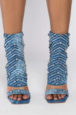 Alternative view of AZALEA WANG SAY IT LIKE YOU MEAN IT STILETTO SANDAL IN DENIM
